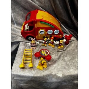 Disney Jr Mickey Mouse Clubhouse Cruisin' Camper RV With Ladder, Boat No Figures